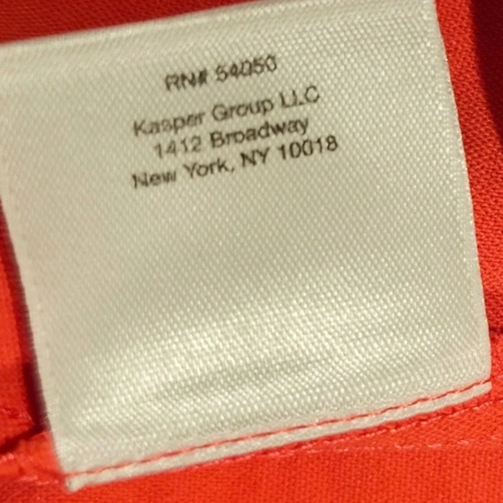 Anne Klein Coral Pink Sleeveless Split Neck Drawstring Waist Midi Dress 16 NEW - Picture 8 of 12